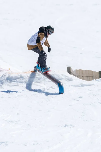 Ricardo Lopes during the Snowboard National Championships — Stock Photo, Image