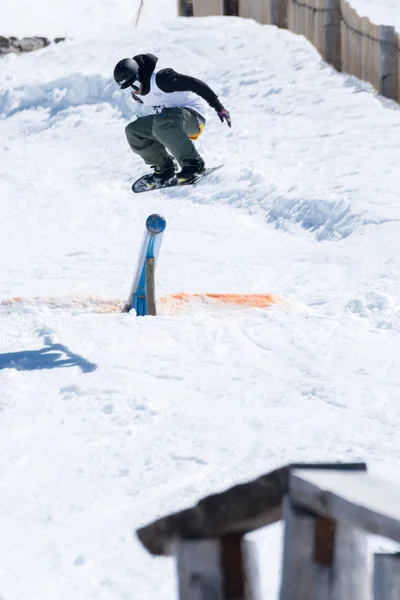 Jorge Margarido során a Snowboard országos bajnokság — Stock Fotó