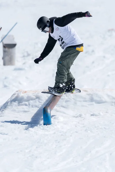 Jorge Margarido során a Snowboard országos bajnokság — Stock Fotó