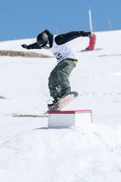 Jorge Margarido során a Snowboard országos bajnokság — Stock Fotó