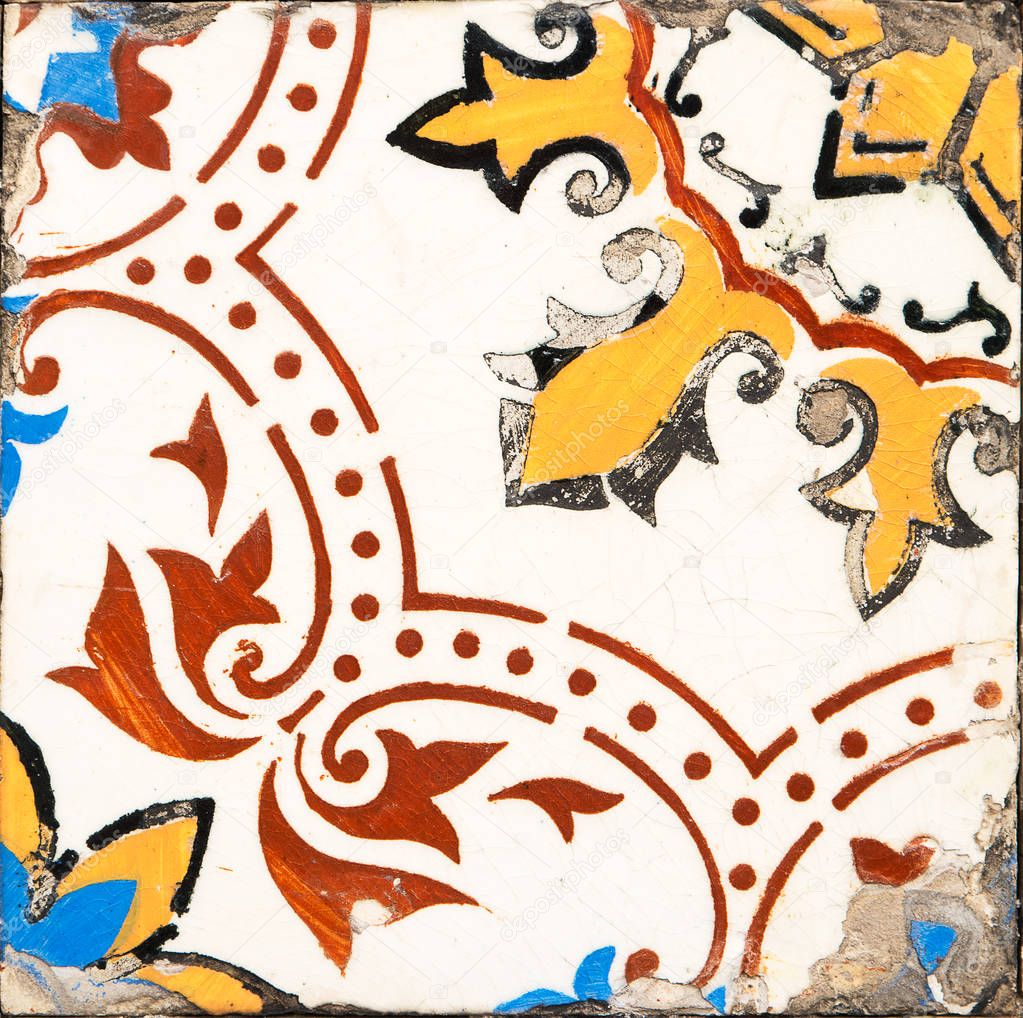 Traditional Portuguese glazed tiles