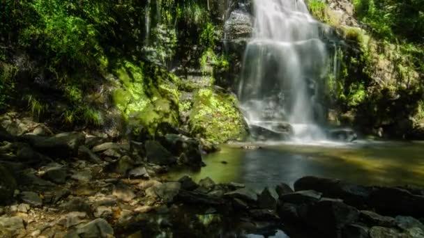 Prachtige waterval in Cabreia Portugal — Stockvideo