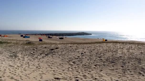 Paramos's beach i Espinho — Stockvideo