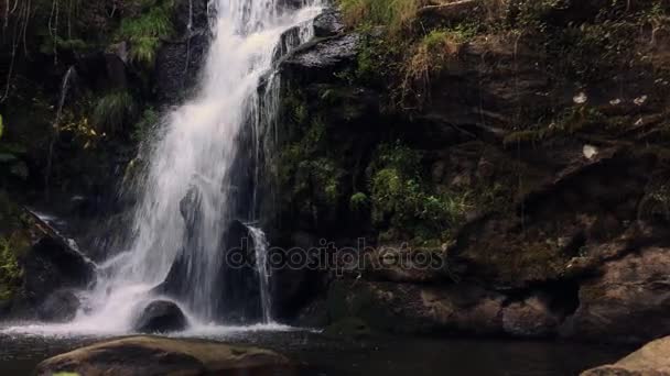 Красивий водоспад у Cabreia Португалії — стокове відео