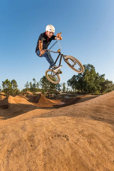 Bmx Bike Stunt Tischplatte — Stockfoto