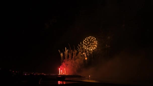 Fuochi d'artificio di San Paio di Torreira — Video Stock