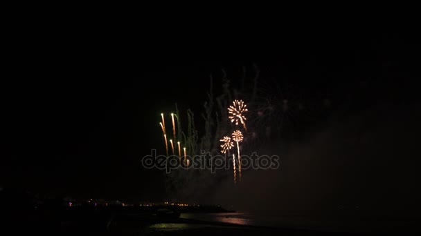 Fuochi d'artificio di San Paio di Torreira — Video Stock