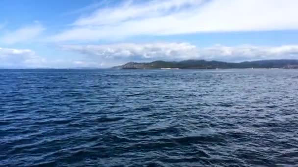 Mar en las islas Cies — Vídeo de stock