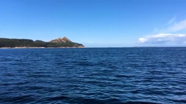 Mar en las islas Cies — Vídeo de stock