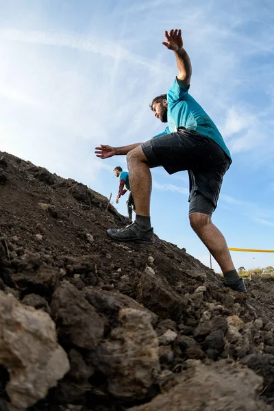 Неизвестный спортсмен, участвующий в Biorace — стоковое фото