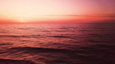 Gün batımında Beach havadan görünümü