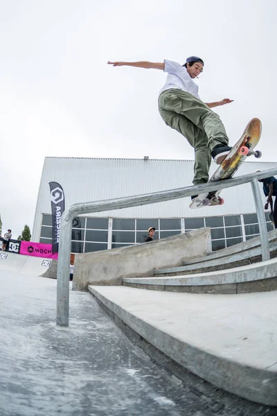 Tiago Lopes durante la quarta fase DC Skate Challenge — Foto Stock