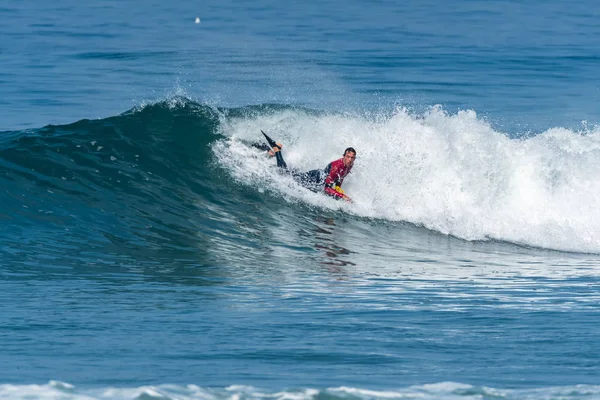 Bodyboarder Surf Ocean Wave — Foto de Stock