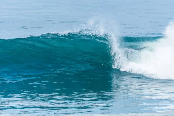 Bodyboarder surfing ocean wave — Stockfoto