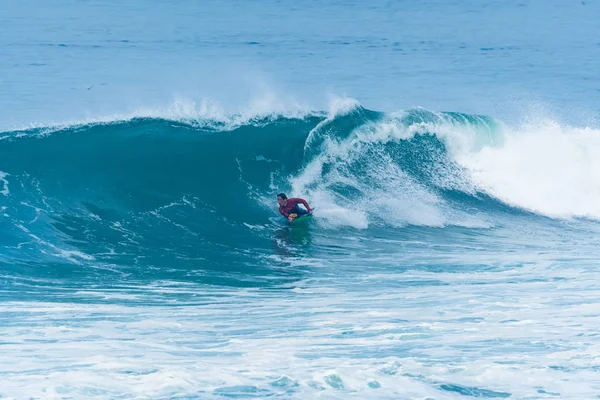 Bodyboarder Surf Ocean Wave — Fotografia de Stock