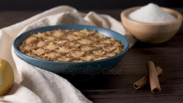 Budín de Aletria vermicelli — Vídeos de Stock