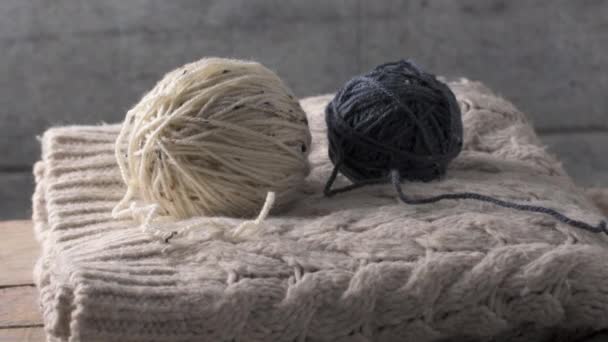 织针和纱 — 图库视频影像