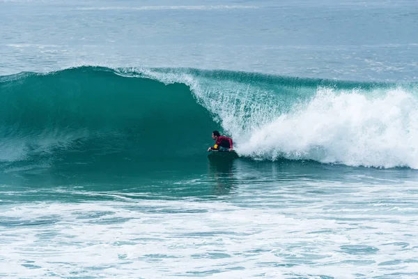 Bodyboarder Surf Vague Océan — Photo
