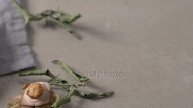Trabzon hurması meyve vintage tarzı rustik tablo.