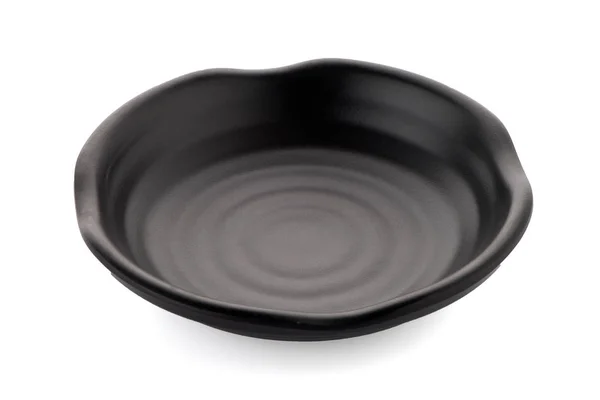 Empty black plate — Stock Photo, Image