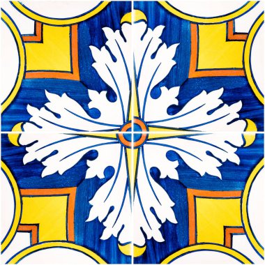 geleneksel Portekiz sırlı çini