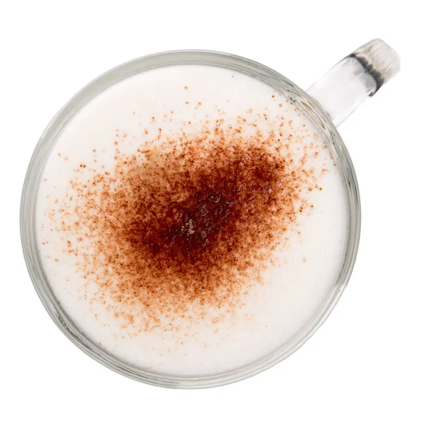 Glas Tasse Mix Latte Kaffee-Schaum — Stockfoto