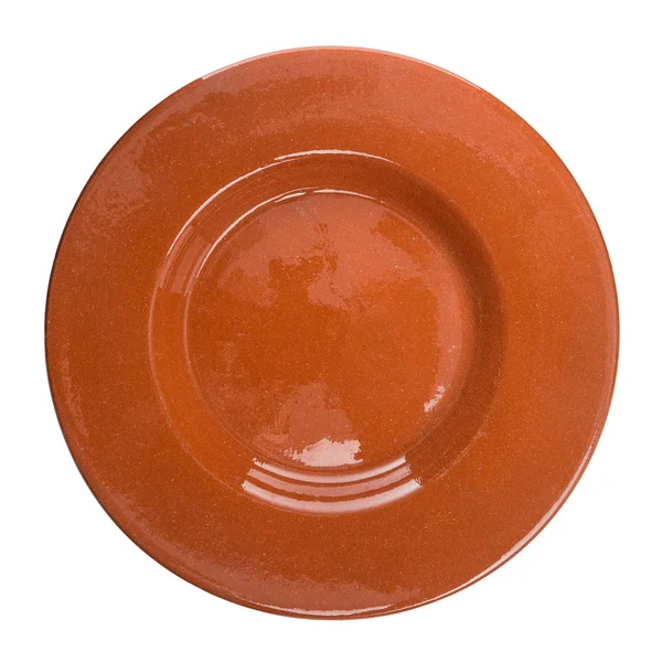 Piros kerámia tányér — Stock Fotó