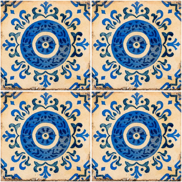 Azulejos tradicionales esmaltados portugueses — Foto de Stock