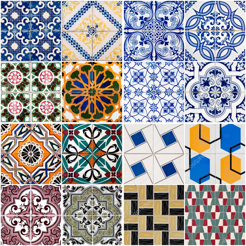 Vintage ceramic tiles