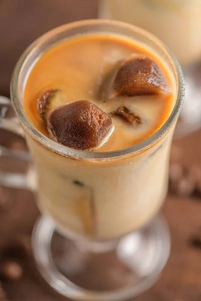 Eiskaffee im Glas — Stockfoto