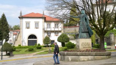 Ponte De Lima, Portekiz - Nisan 2018 yaklaşık: Genel görünümü Belediye Meydanı Ponte de Lima, Portekiz