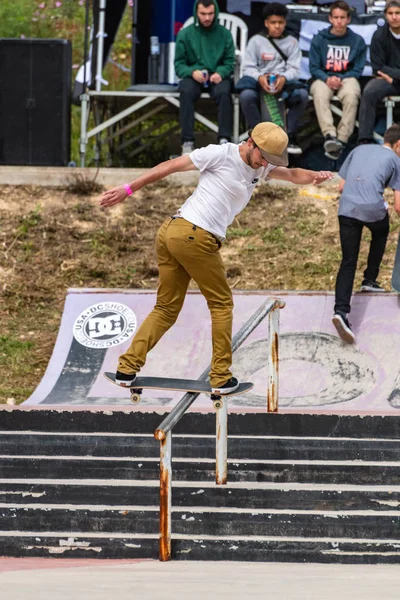 Cesar Afonso tijdens de 1ste fase Dc Skate Challenge — Stockfoto