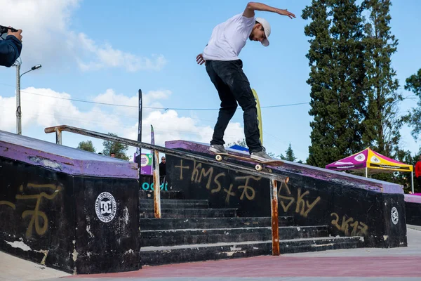 Bruno Senra tijdens de 1ste fase Dc Skate Challenge — Stockfoto