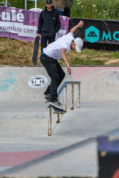 Bruno Senra tijdens de 1ste fase Dc Skate Challenge — Stockfoto