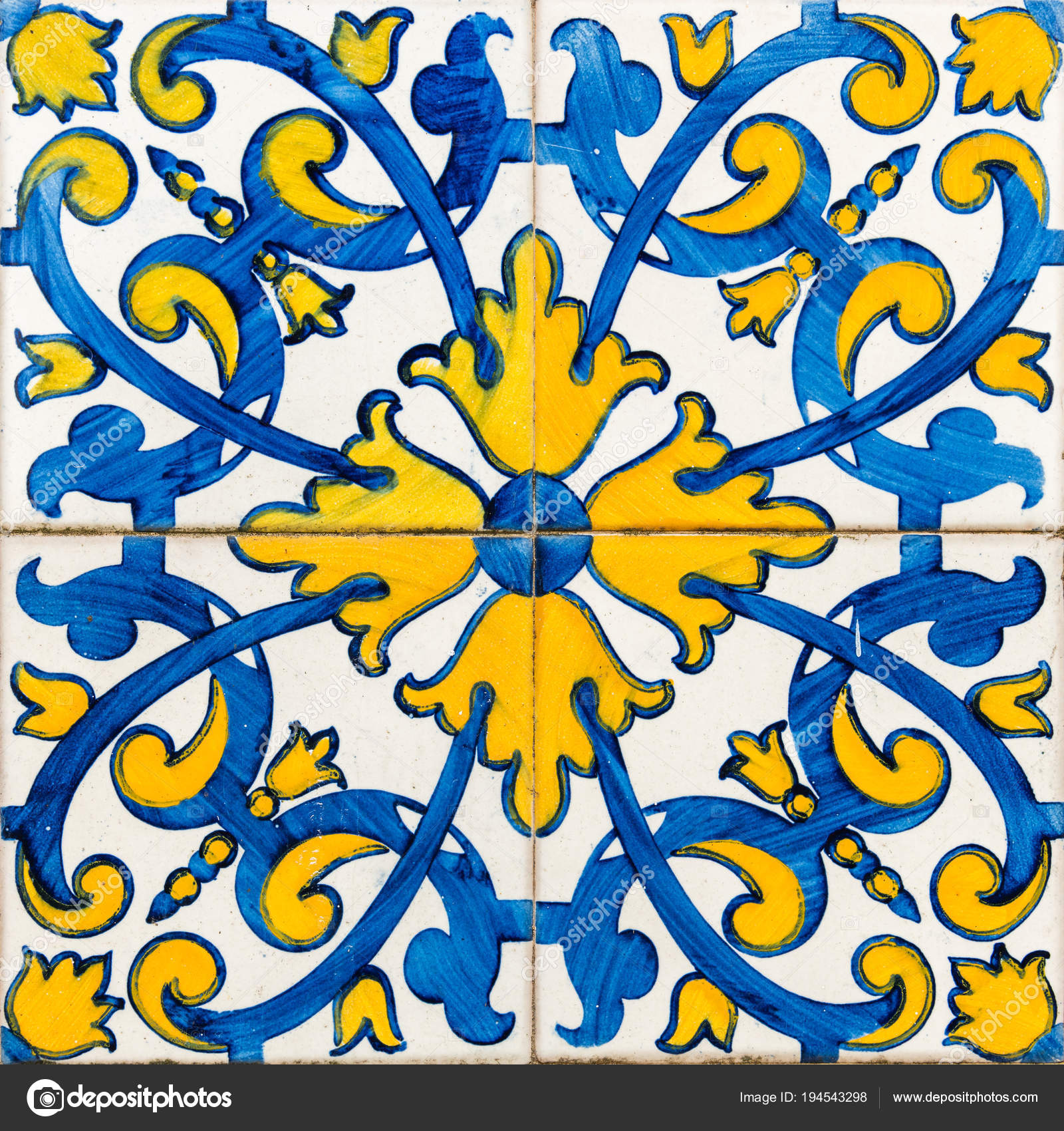 Old ceramic tiles Stock Photo by ©homydesign 194543298