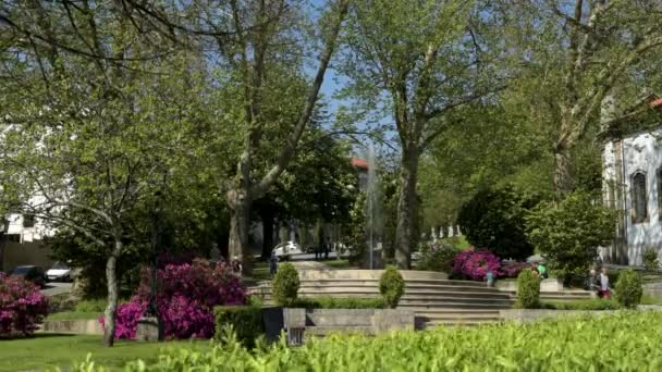 Guimaraes Portugal Circa Avril 2018 Jardin Carmo Guimaraes Dans Région — Video