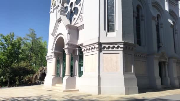 Олівейра Azemeis Португалія Circa Травня 2018 Зовнішній Вигляд Салетт Церкви — стокове відео