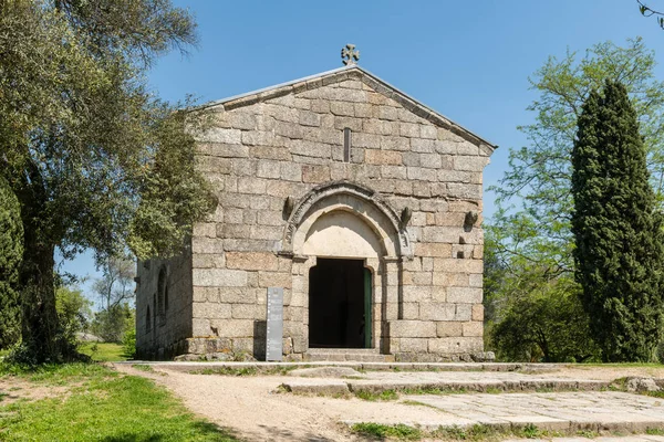 Часовня Сан Мигель Замок Гимарас Похоронены Средневековые Рыцари Гимарас Португалия — стоковое фото