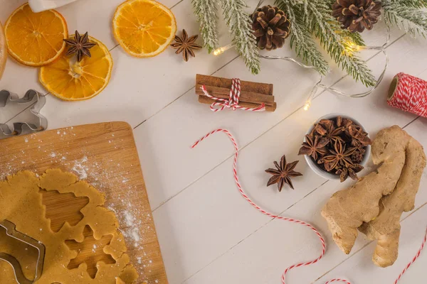 Masa cruda para galletas de Navidad —  Fotos de Stock