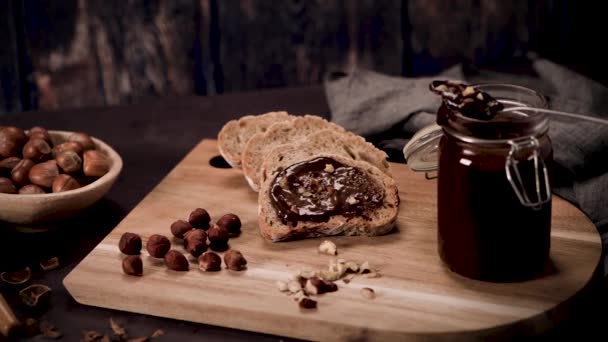 Tartinade Chocolat Végétalien Base Beurre Amande Biologique Cacao Miel Biologiques — Video