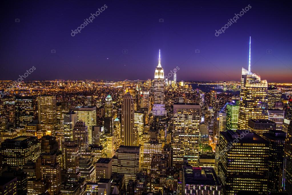 Nyc Night View Stock Photo C Littleny