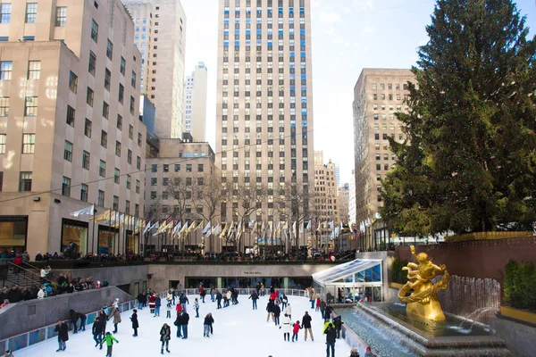 Rockefeller Center jul — Stockfoto