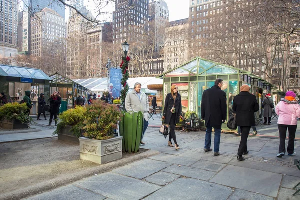 Bryant park nyc weihnachten — Stockfoto