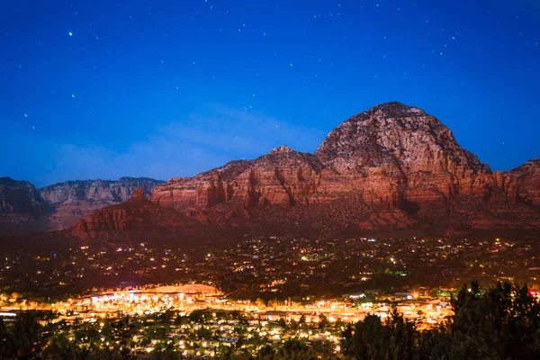 Sedona, Az nacht — Stockfoto