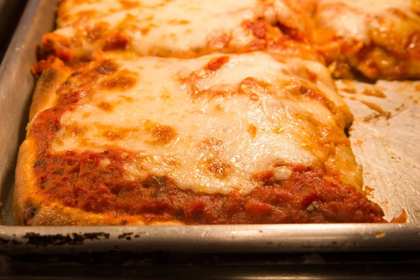 Pizza siciliana de Nova Iorque — Fotografia de Stock