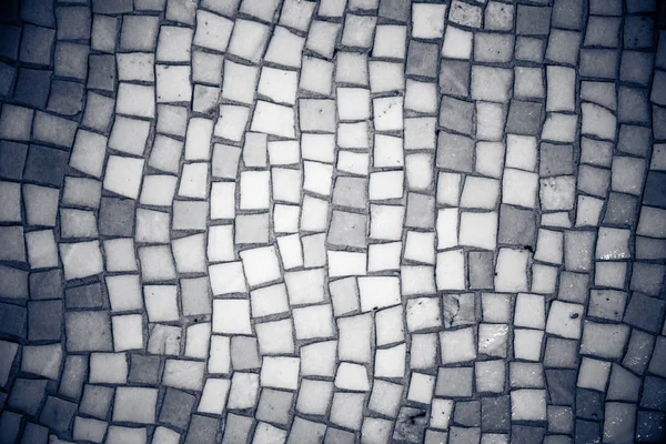 Gris y mientras mosaico de azulejos —  Fotos de Stock