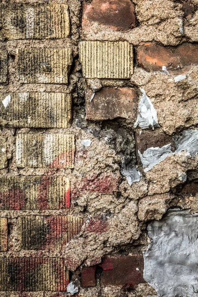Grunge parede tijolo e cimento — Fotografia de Stock