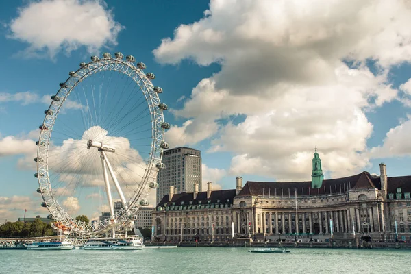 Londen Eye Thames — Stockfoto
