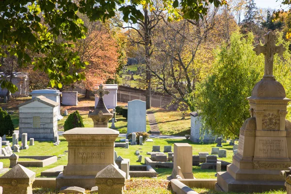 Историческое кладбище Лорел Хилл в Филадельфии — стоковое фото