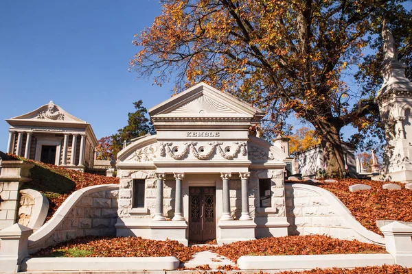 Историческое кладбище Лорел Хилл в Филадельфии — стоковое фото